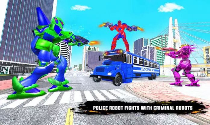 Ϸٷ(Police Bus Robot Car Game) v1.0ͼ3