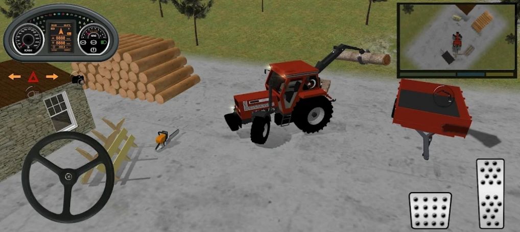 ɭֹģϷ°2022(Tractor Forest Works Simulator) v1.0ͼ2