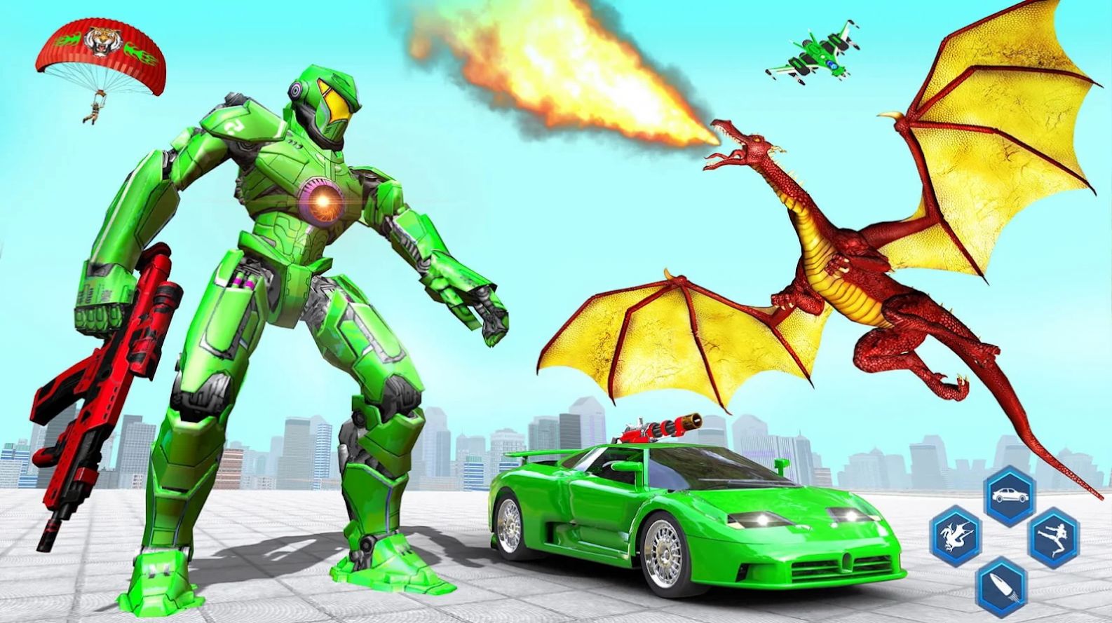 νջϷٷ(Flying Robot Car Transform games)ͼƬ1