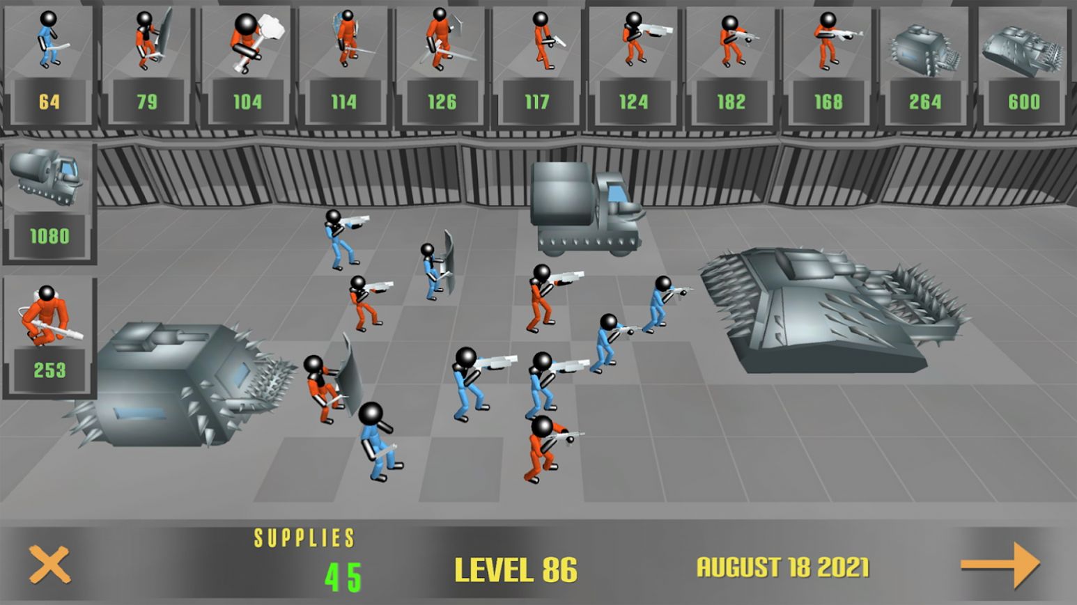ѽʬϷ׿棨Stickman Prison Battle Simulator Zombies v1.10ͼ2